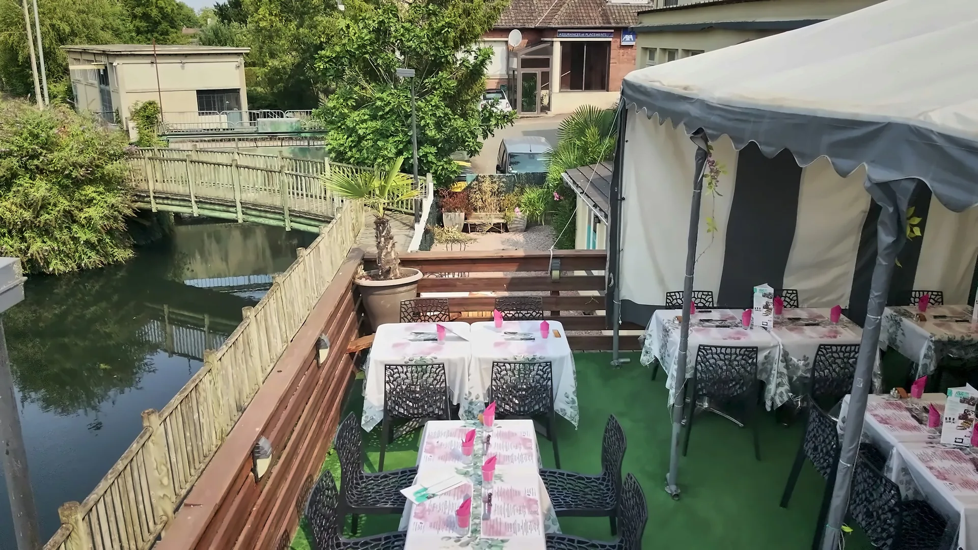 La terrasse vue du ciel