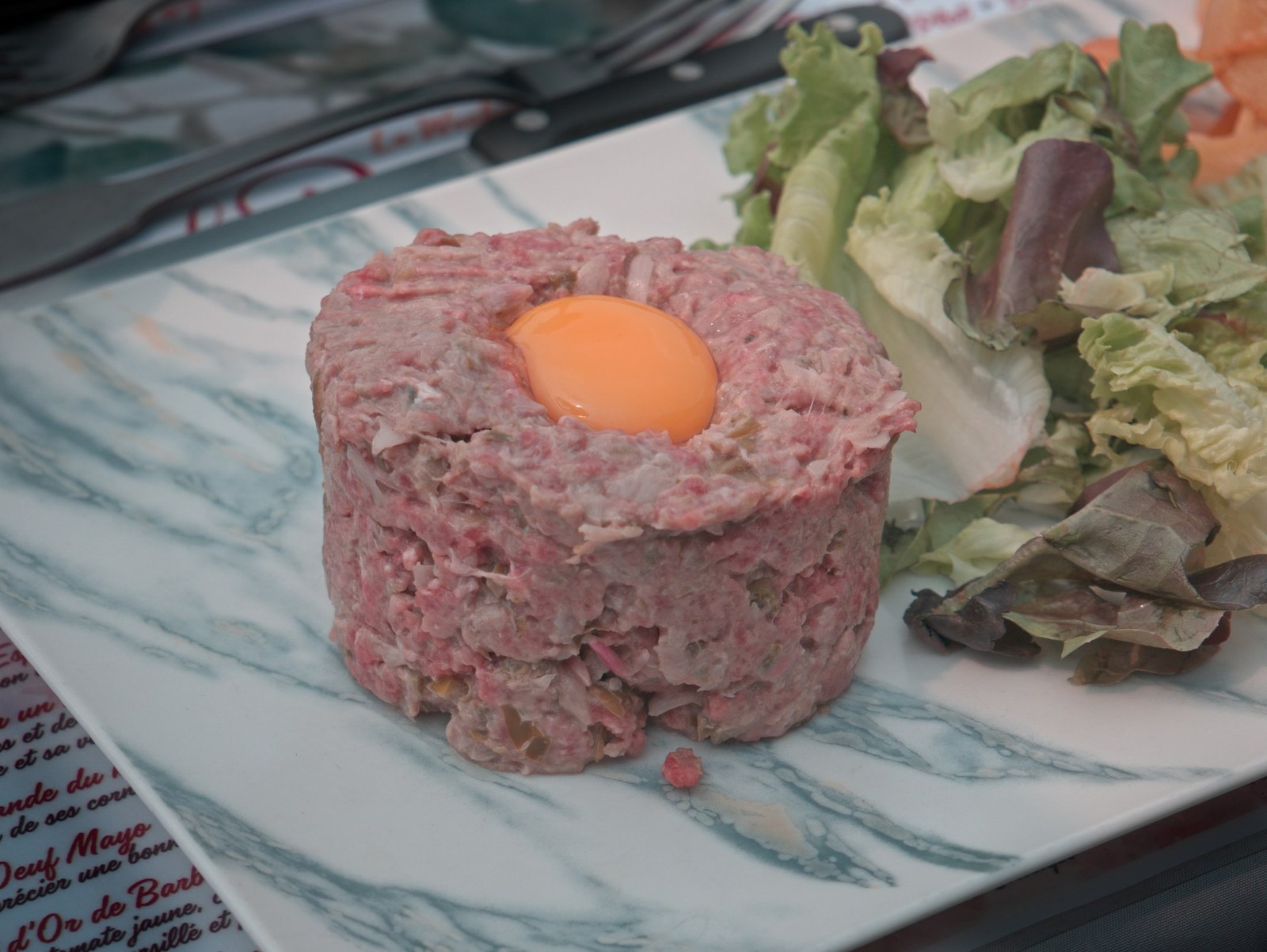 Tartare de bœuf, spécialité du Risle
